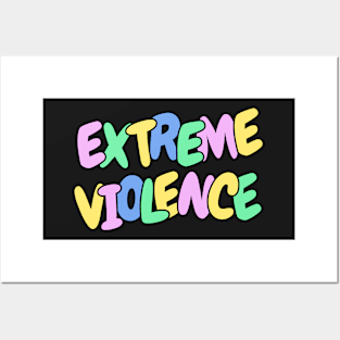 Extreme violence joke sarcasm pastel Posters and Art